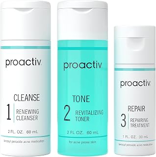 Proactiv Solution 3-Step Acne Treatment Kit: Benzoyl Peroxide Cleanser, Toner & Spot Treatment - 30-Day Starter for Clear Skin