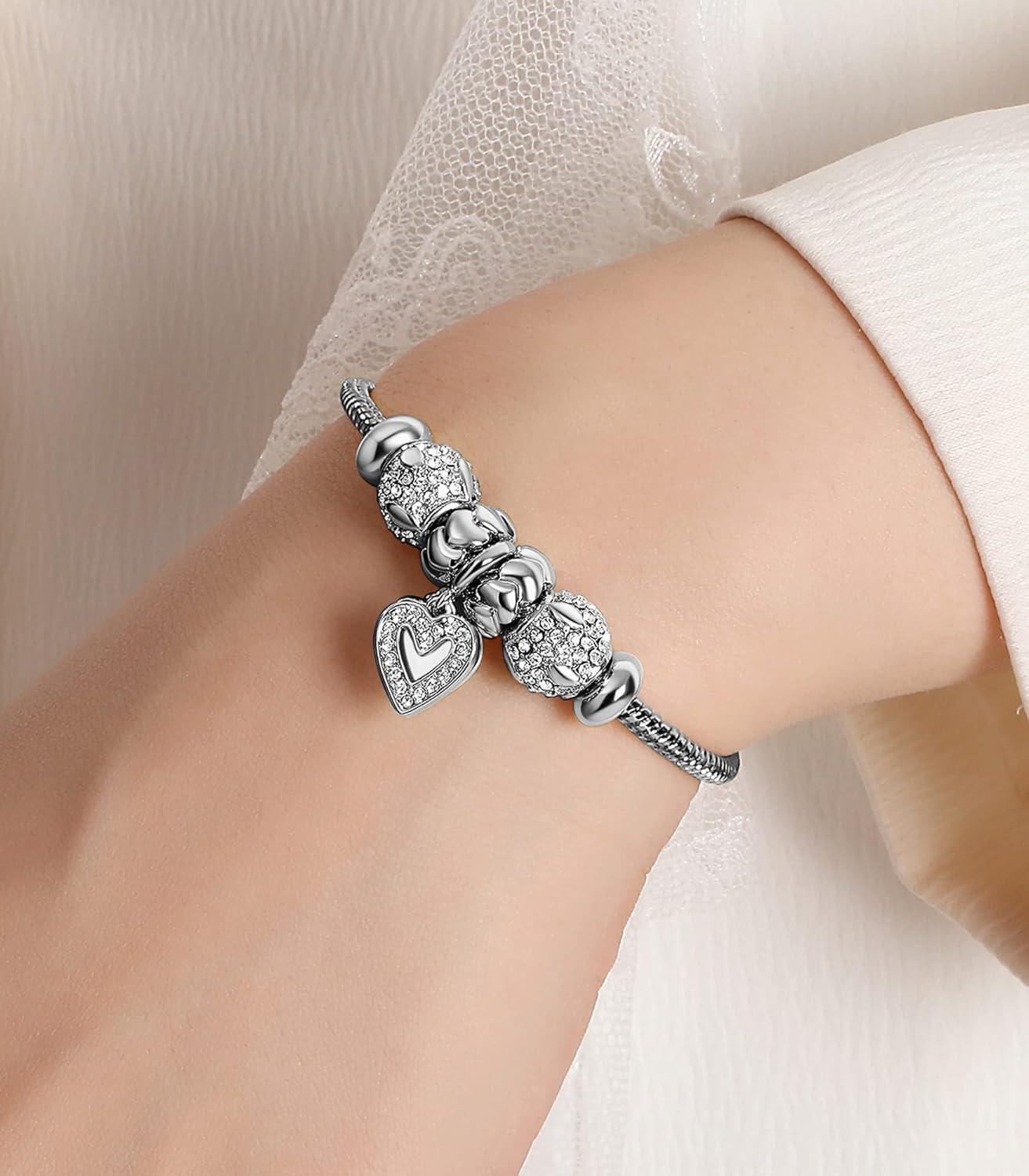 14K Gold Plated Charm Bracelet for Women, Women's Charm Symbol Bracelets, Gifts for Mother's Day, Mom, Her, Wife - Image 3