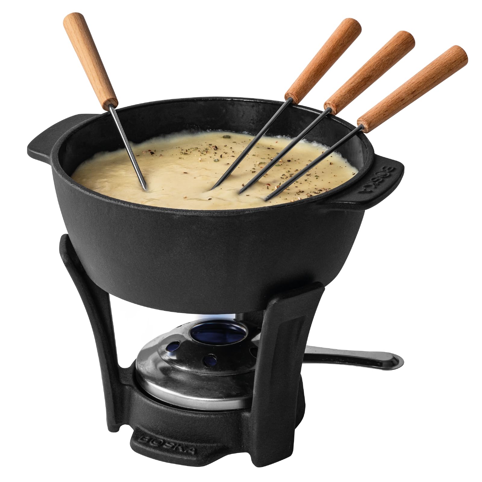 Service à fondue pro BOSKA 1.1L noir pour réchaud