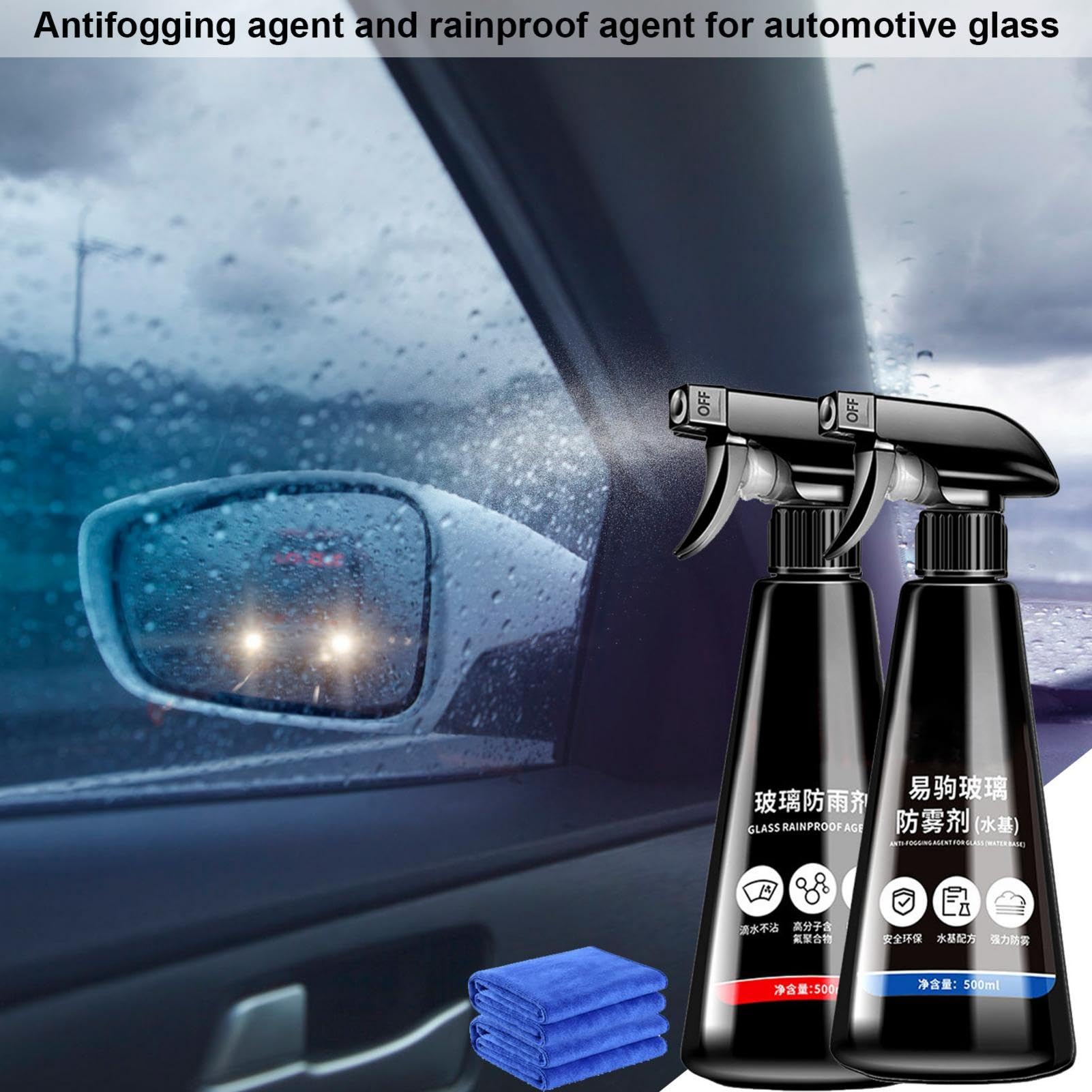 Spray Anti-Buée pour Lunettes Accessoire Auto Portable et Fournitures | Pare-Brise Anti-Pluie Produits D'Entretien Du Verre Accessoire Voiture Pour Débutants Maison Bureau Action De Gr