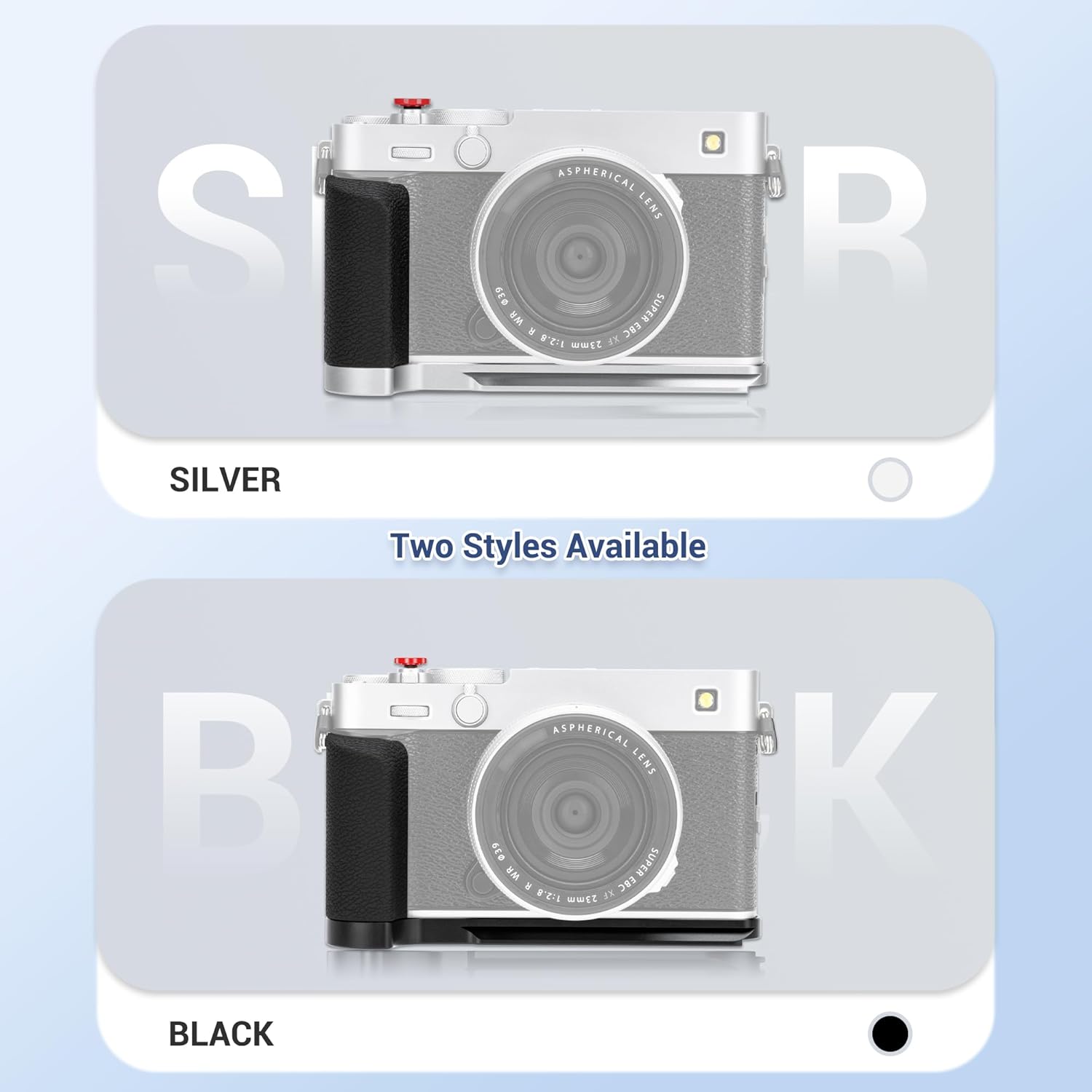 X-E5 L-Shape Hand Grip with Shutter Button for Fuji Fujifilm XE5 XE-5 Handgrip Handle Compatible with Peak Design Capture Camera Clip, Built-in SD Card Slot & Arca Quick Release Design - Black(NO SD) - Image 8