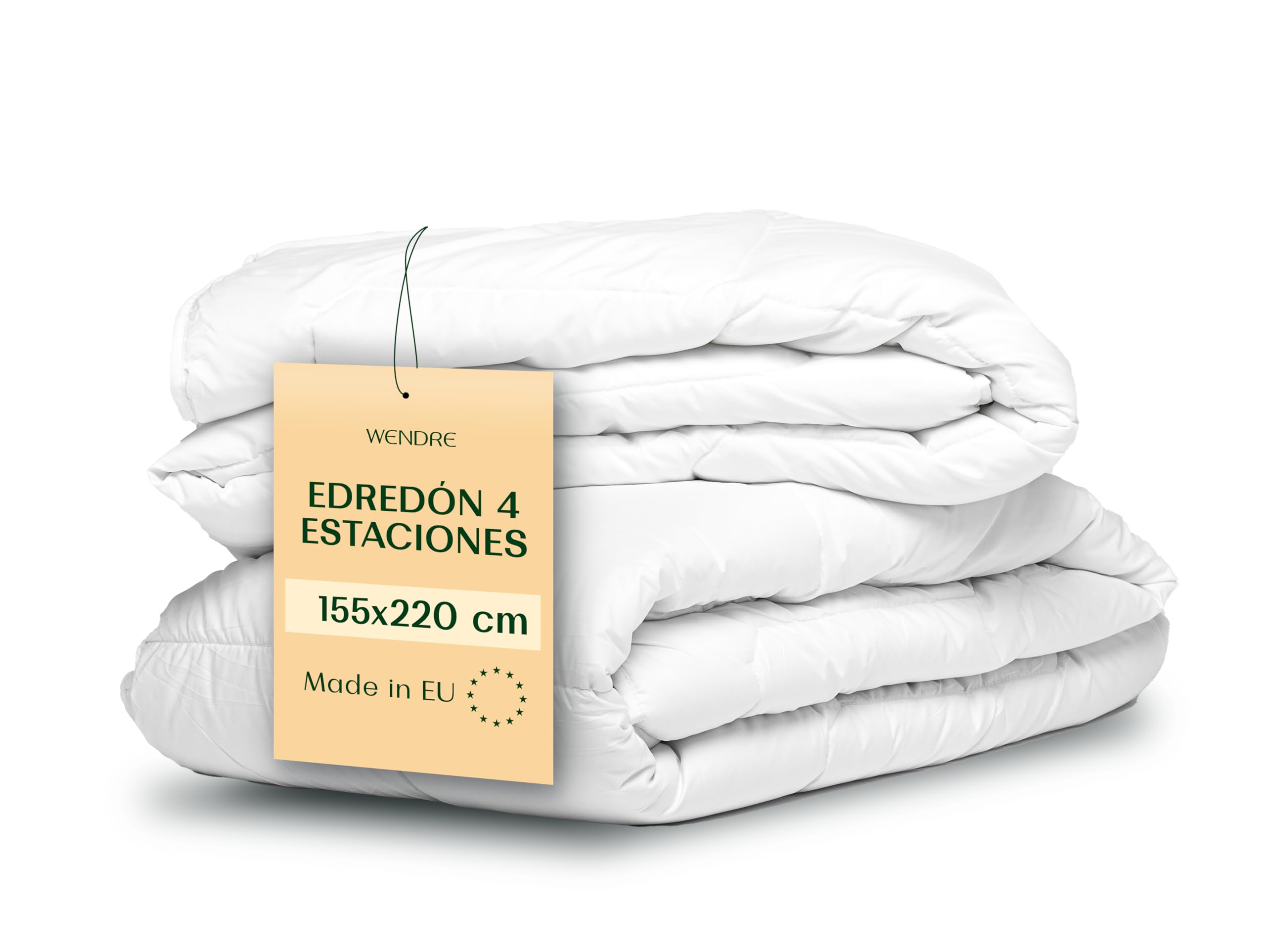 Wendre Edredón Nórdico 4 Estaciones Cama 90 (155x200 cm) - Duvet Ajustable para Todo el Año, Transpirable y Suave, Certificado Oeko-Tex OEKO-TEX STANDARD 100