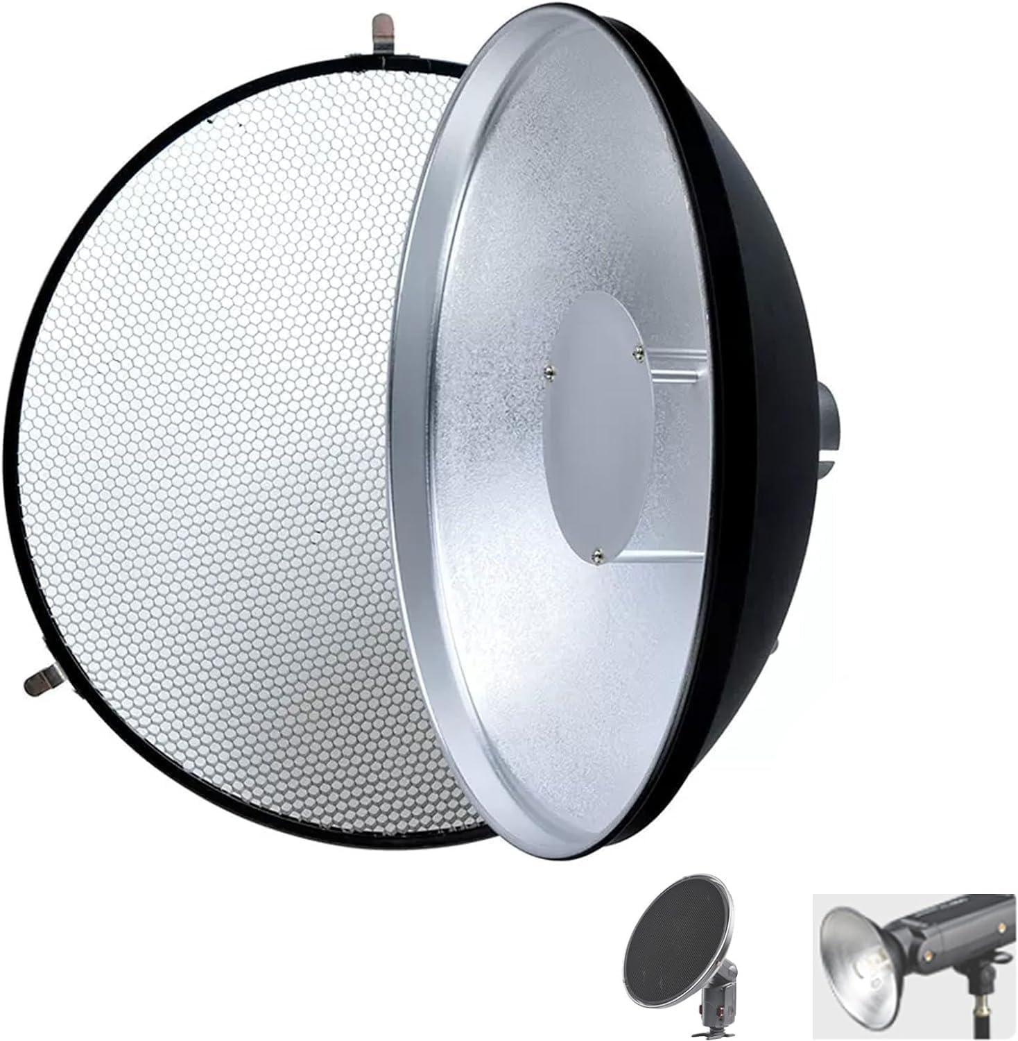 Godox Beauty Dish Photography AD-S3 Reflector for AD200PRO, AD360II Flash - Honeycomb Cover Included | Max. Diameter 305mm, Weight 310g