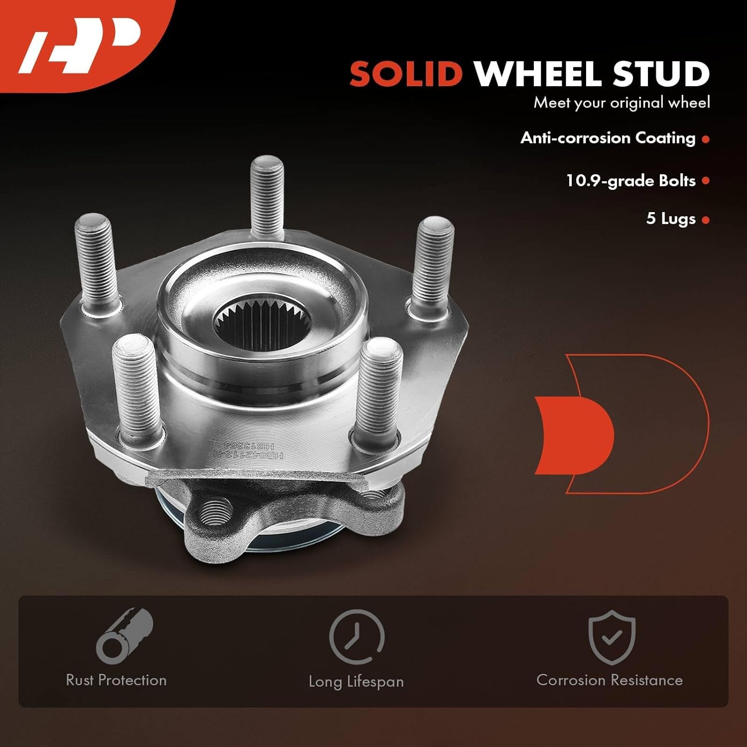 A-Premium Front Wheel Bearing and Hub Assembly with 5-Lug Compatible with Nissan Sentra 2013-2019, Leaf 2013-2017, NV200 2013-2019, Chevrolet City Express 2015-2018