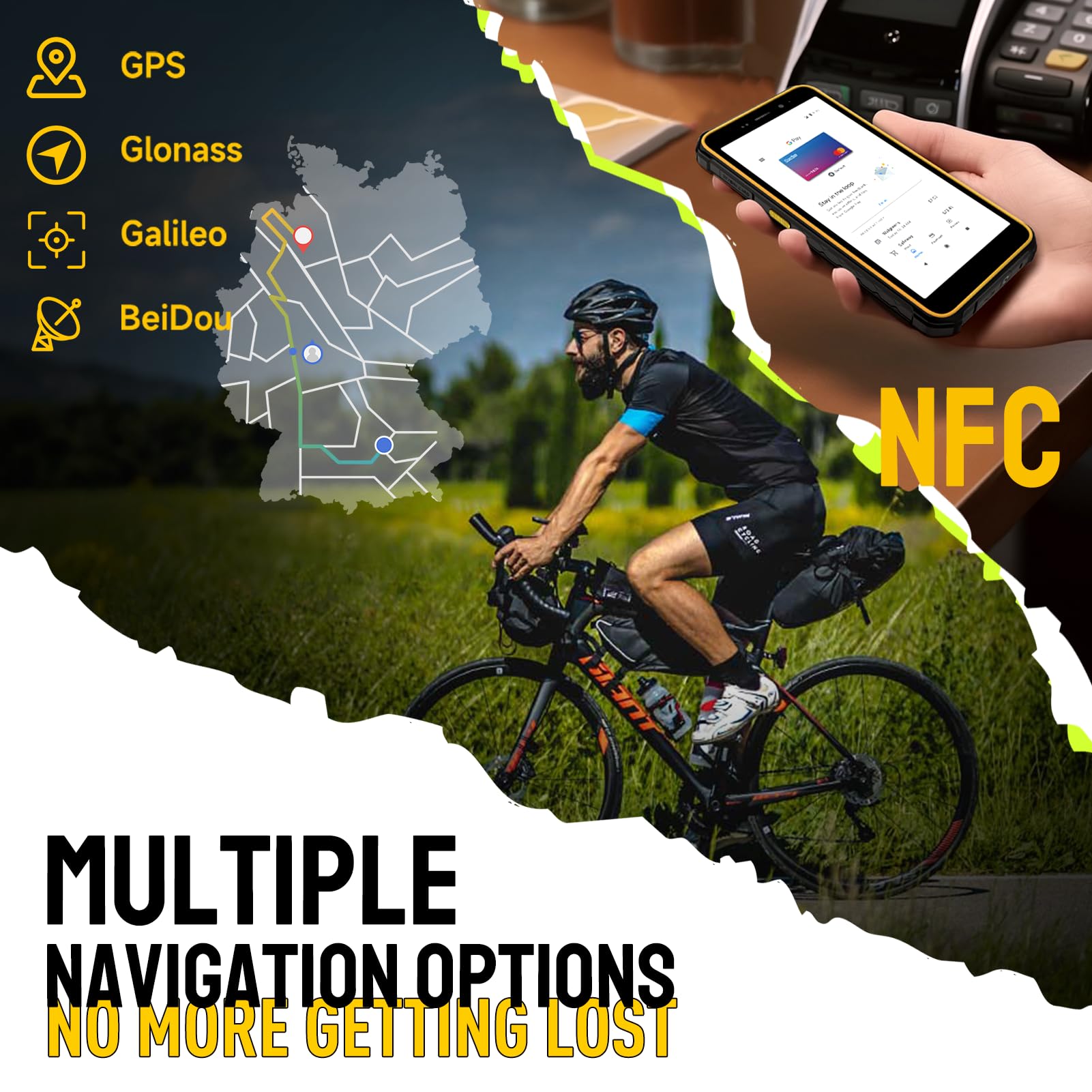 Ulefone Armor X12 Pro Outdoor Handy Android 14 mit Octa-core 8GB + 64GB/SD-256GB, ip68/69k Smartphone Ohne Vertrag Wasserdicht 4G Dual SIM Handy mit 4860mAh Akku, 13MP+8MP, 5GHz Wi-Fi/NFC/OTG/GPS/Grün
