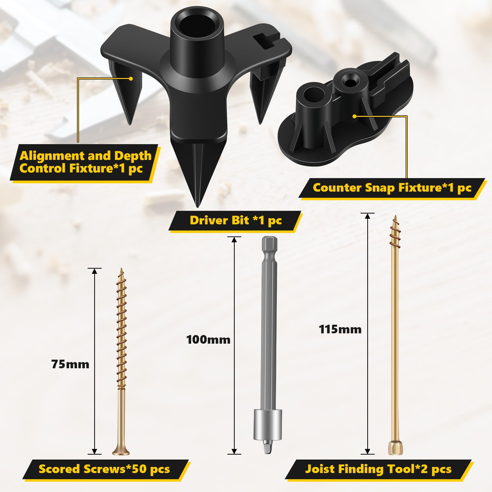 Dreyoo Squeaky Floor Repair Kit, Squeak No More Kit Eliminates Floor