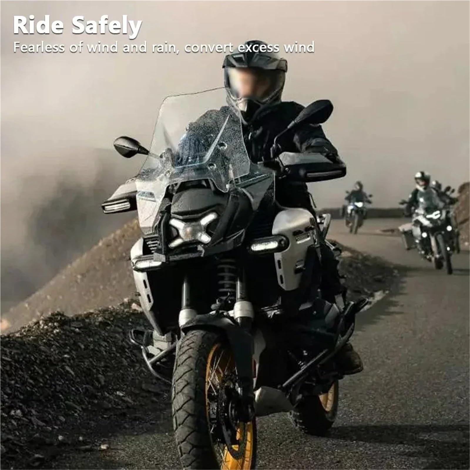 Parabrezza Moto Spoiler Adatto per BMW R1300GS GS 1300 R1300 GS Adventure Deflettore del vento Carenatura Parabrezza espanso Parabrezza(Transparent)