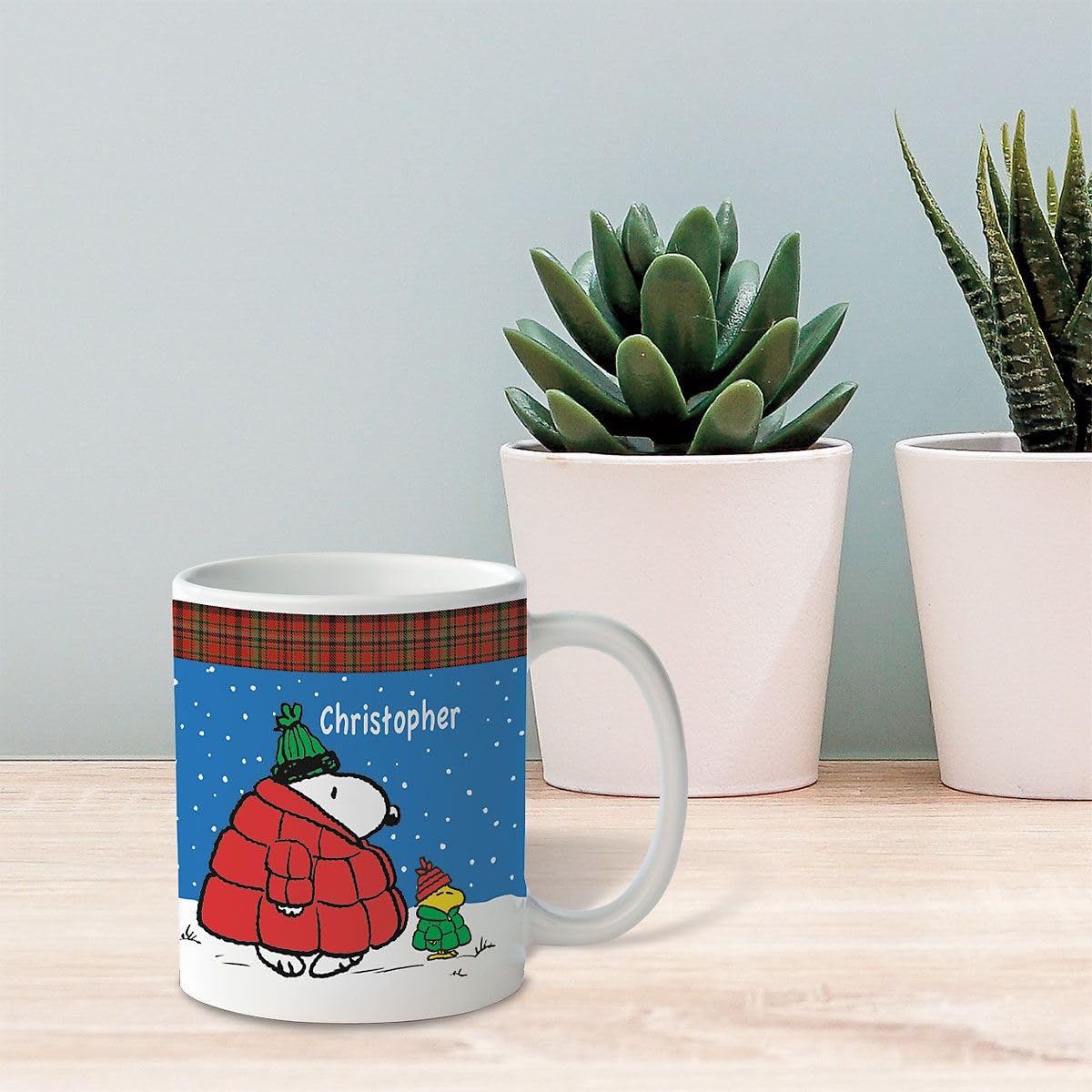Amazon.com | Current PEANUTS® Puffer Personalized Mug, Snoopy