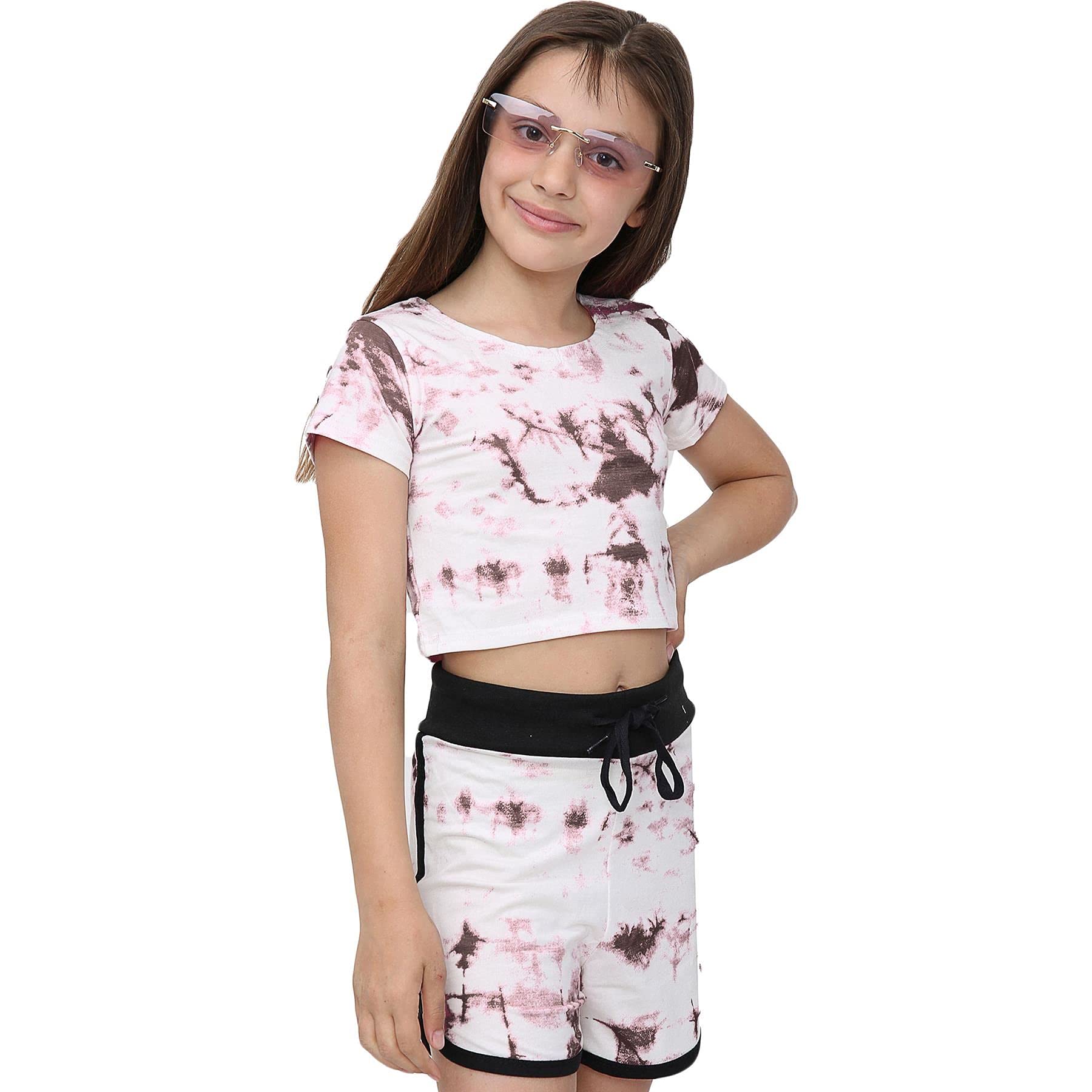 Tie Dye Shorts For 13 Year Girl Crop Top Little Girls Cycling
