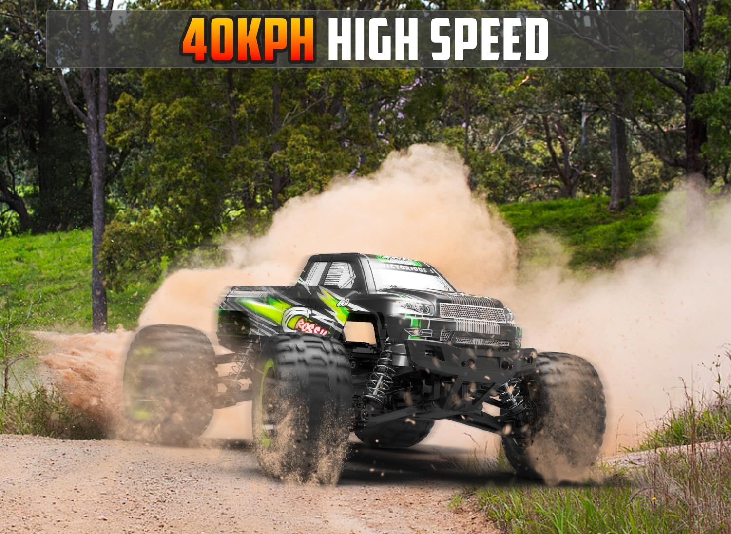 RACENT RC Truck 1:16 4x4 All Terrain RC Car 40KPH High Speed Remote Control Cars for Adults