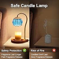 Vista 5 de Lámpara Calentadora de Velas con Temporizador, Lámpara Calentadora de Velas Ajustable, Soportes Calentadores de Velas de Cuerpo de Vidrio Eléctricos