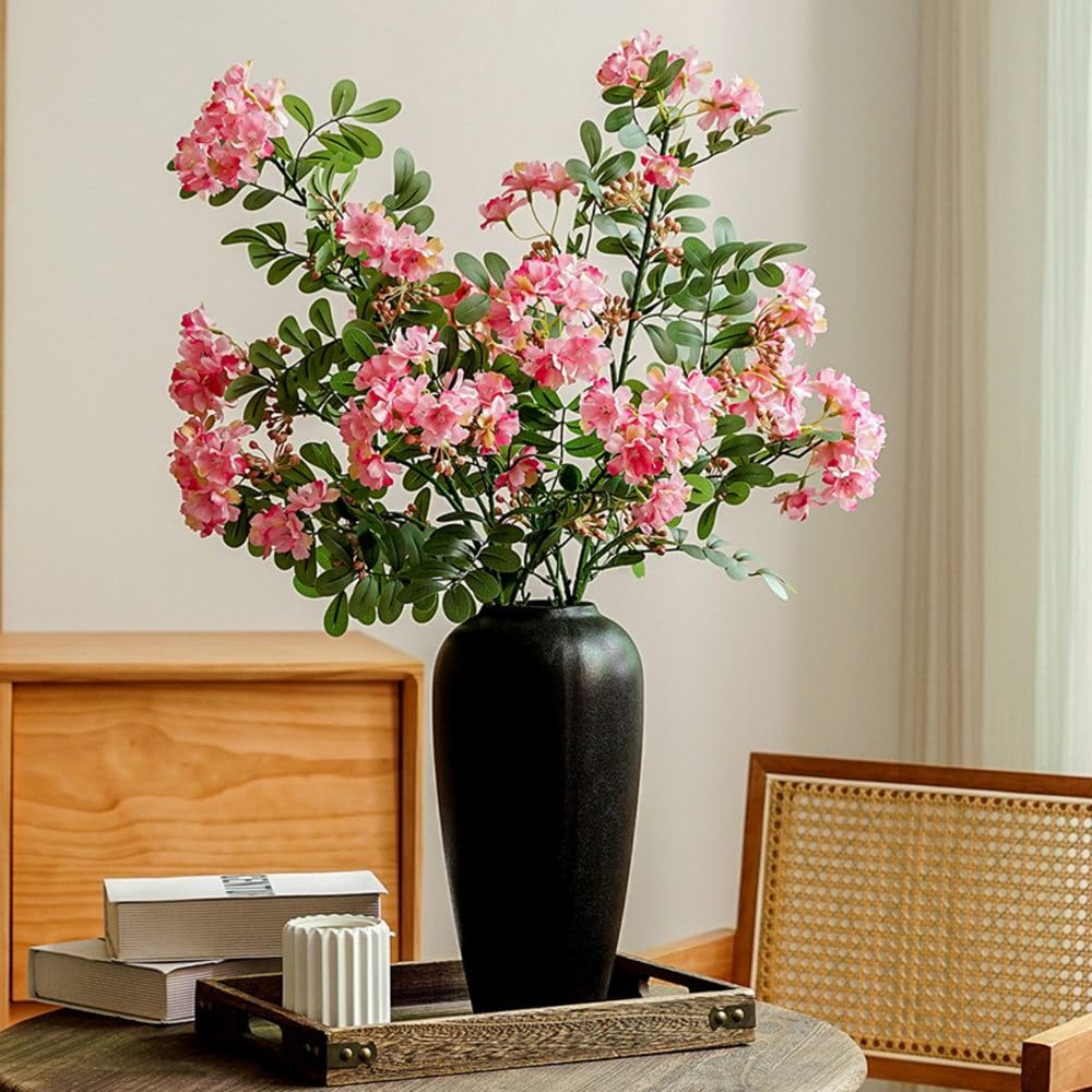 Fleurs artificielles roses lot de 3 pour remplacer les bouquets périssables
