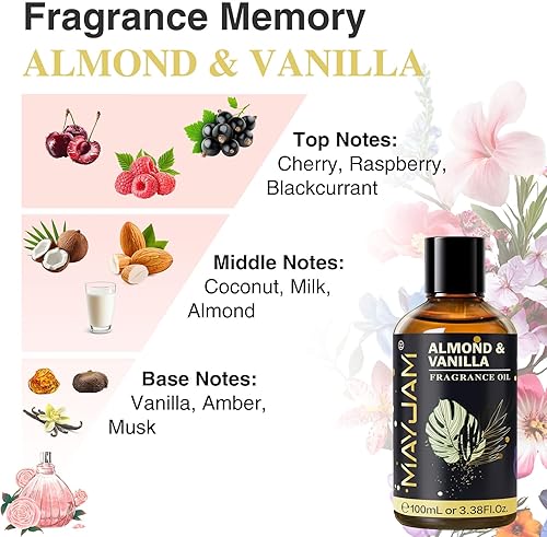 Miniatura 4 de MAYJAM Aceites aromáticos de goma de mascar de 3.38 onzas líquidas con cuentagotas de vidrio, aceites esenciales para difusores para el hogar,