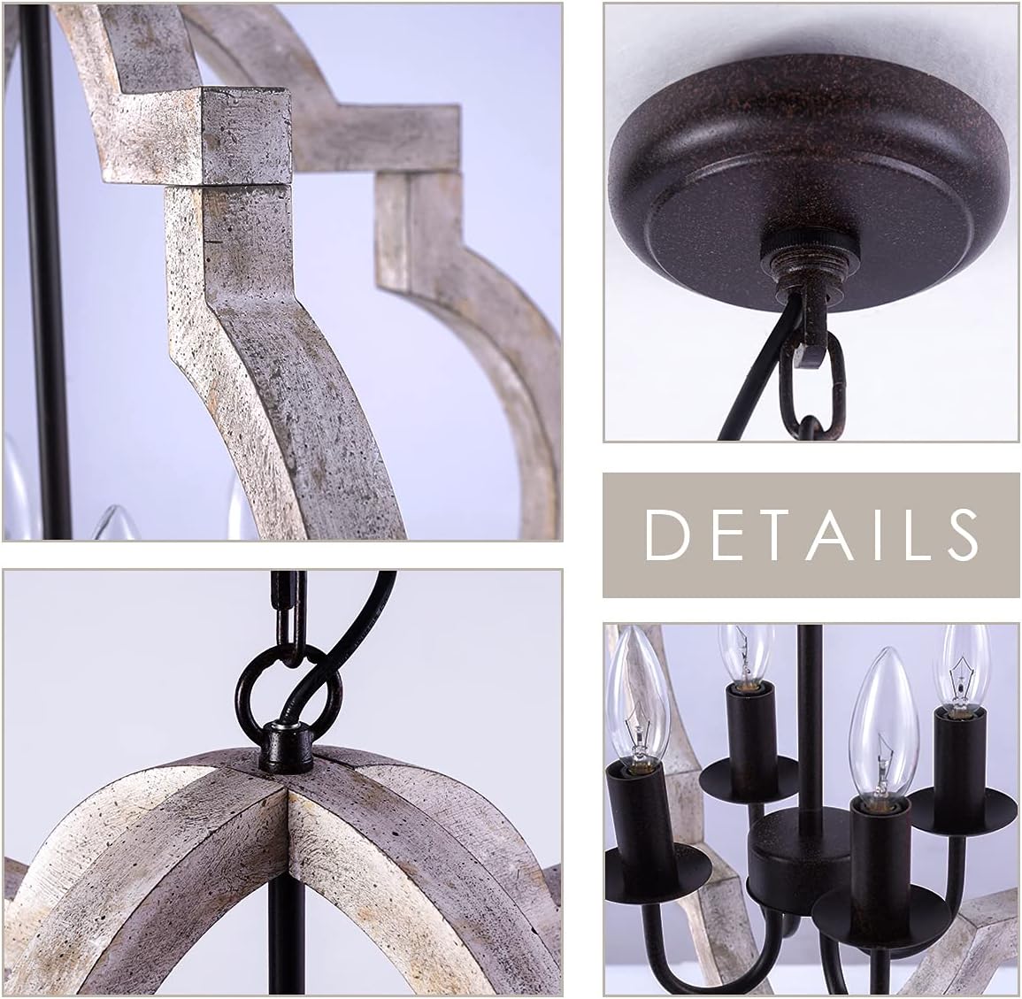 Best Cyber Deals 🔥 VILUXY Farmhouse Wood Chandelier Geometric Lantern Pendant Light 4-Light for Indoor Kitchen Island Dining Living Room Foyer Black Friday Sale 2022 VILUXY Farmhouse Wood Chandelier Geometric Lantern Pendant Light 4-Light for Indoor Kitchen Island Dining Living Room Foyer