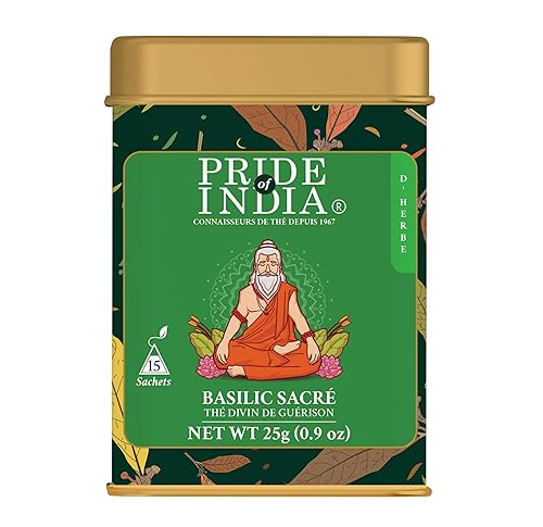 Vista 16 de Pride Of India - Té Natural Energize Ayurveda (Tulsi Negro), 25 Bolsas de Té
