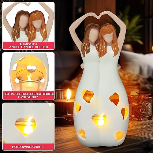 Miniatura 3 de Regalos para hermanas de hermanas, regalo de Navidad para hermana, portavelas con vela LED sin llama, regalo de cumpleaños para hermana, regalos