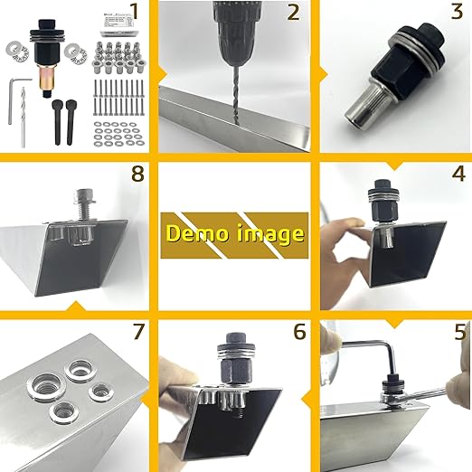 Kit de remachadora de tuercas, juego de 64 piezas, acero inoxidable miniatura 5