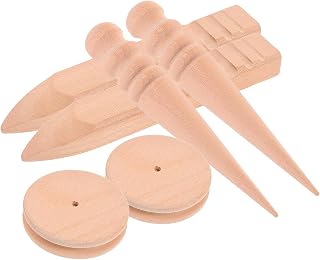 Wood Edge Burnisher and Mini Sanding Blocks Set, 6pcs Automotive Sandpaper Tools for Wood Chamfering, Polishing, and Detail Sanding, Comfortable Handheld Finishers for Woodworking