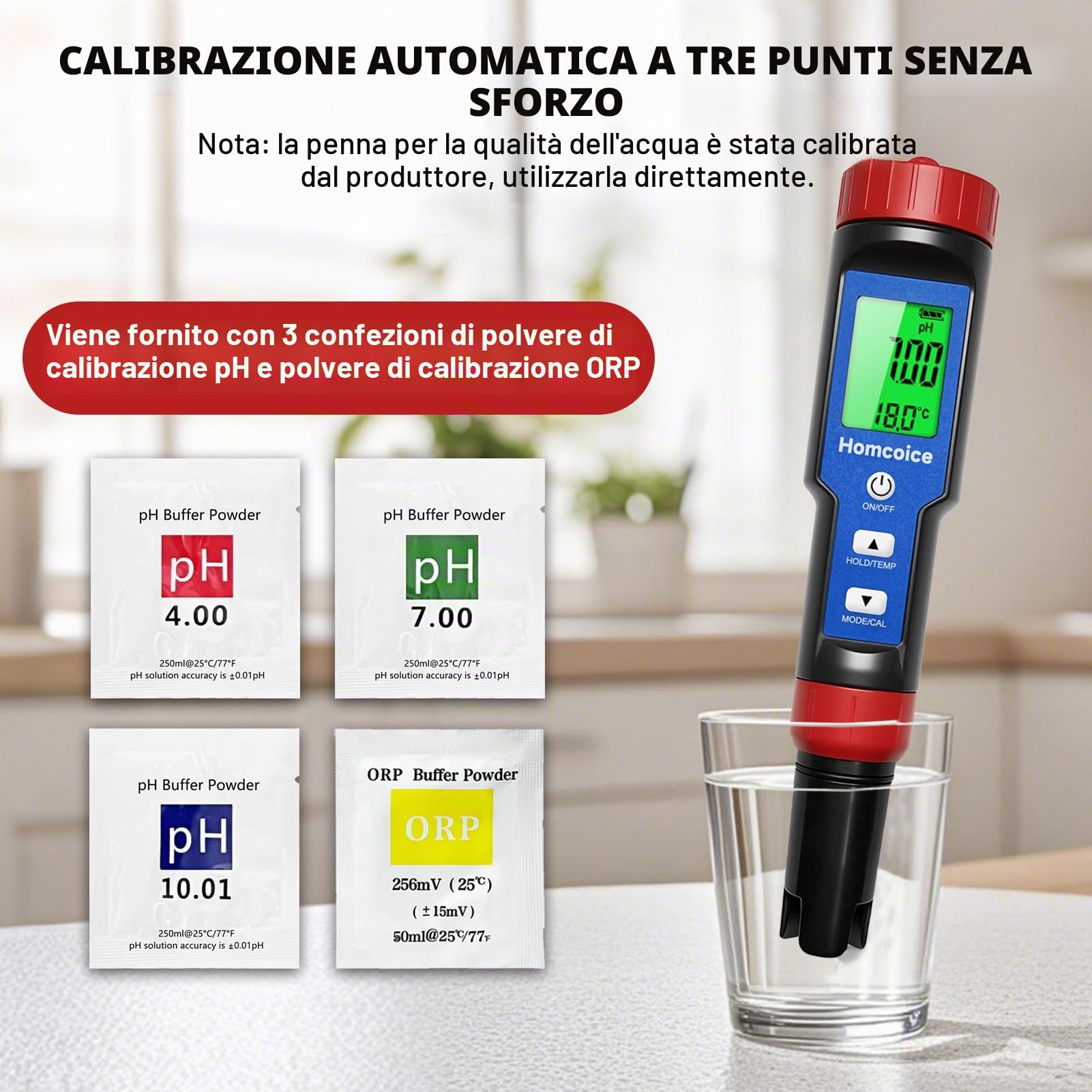 Misuratore pH Cloro Piscina 7 in 1, Tester PH Cloro Salinità ORP TDS EC Temperatura, Test Qualità Acqua ad alta precisione con funzione ATC per piscine, acqua potabile, acquario, idroponica