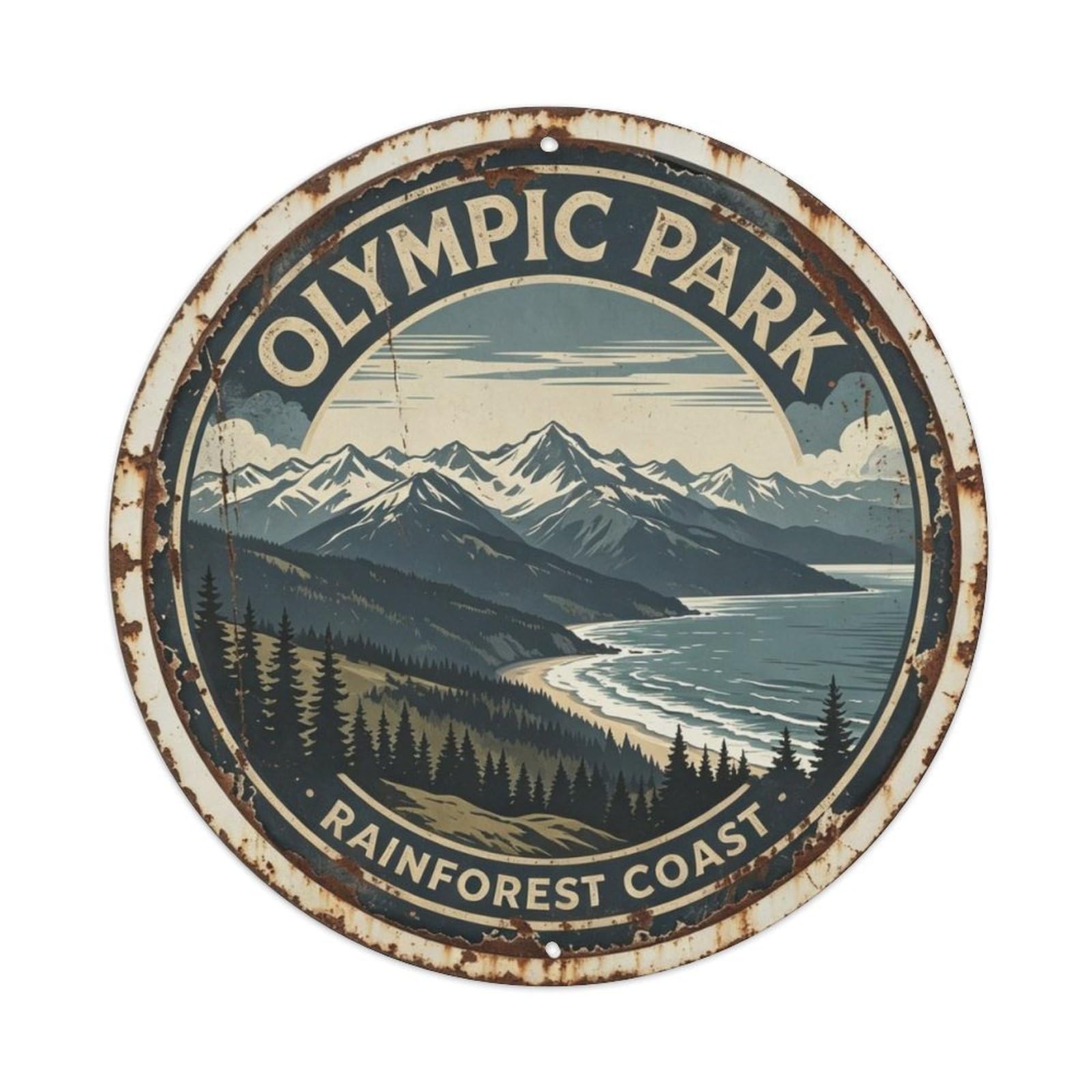 Olympic National Park Metal Tin Sign Plaque