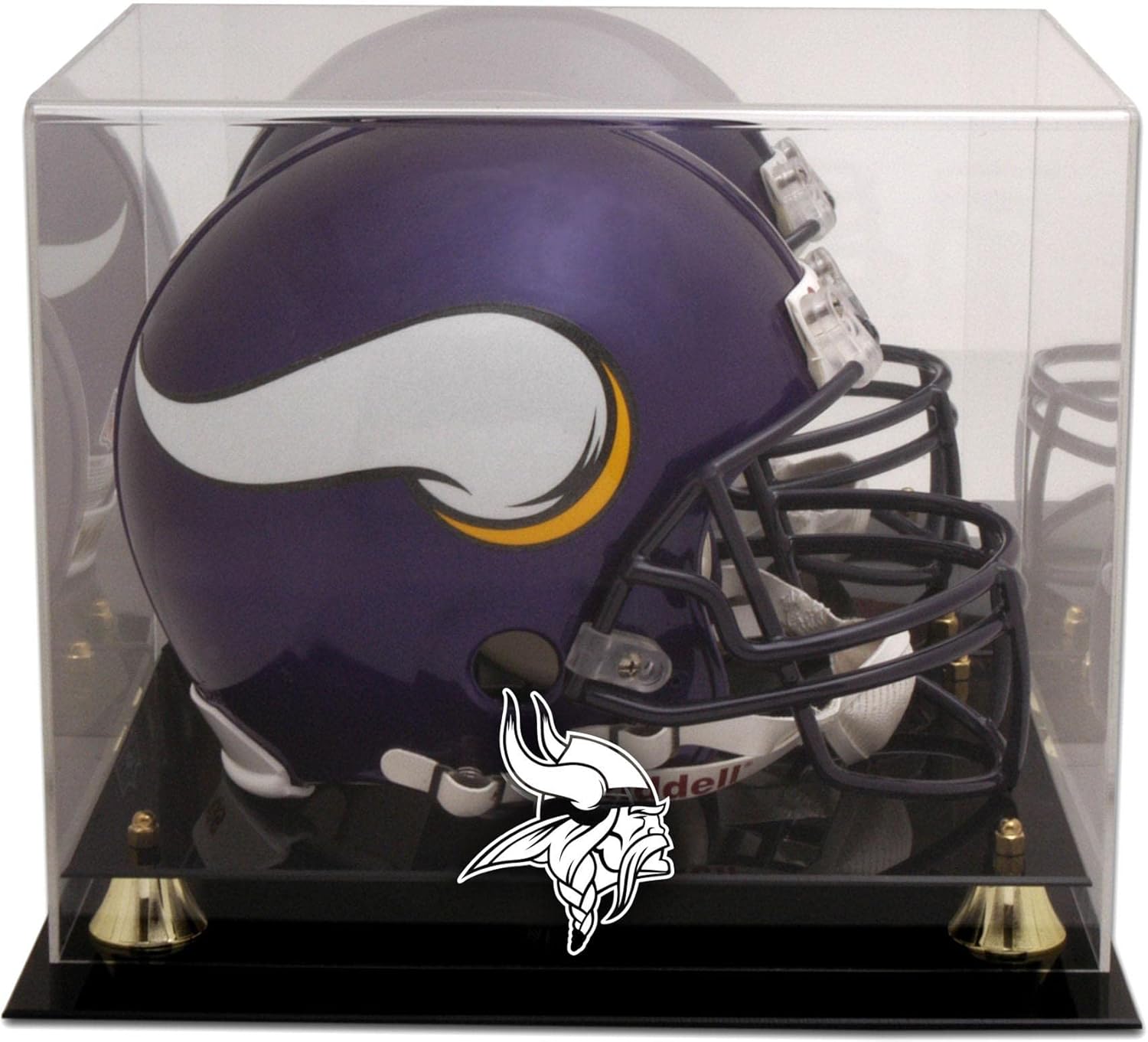 Minnesota Vikings en Classic Helmet Display Case with Mirror Back - Football Helmet Logo Display Cases ''Case Only''