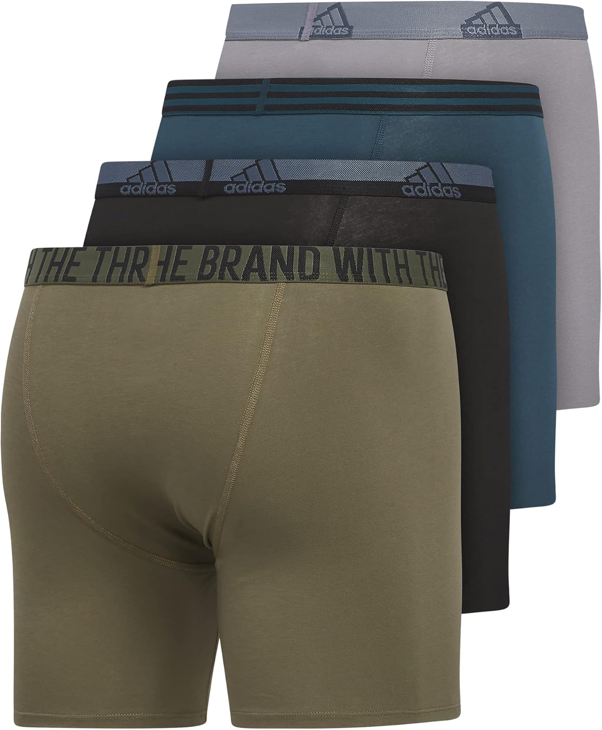 adidas mens Men's Stretch Cotton 4-pack Boxer Brief
