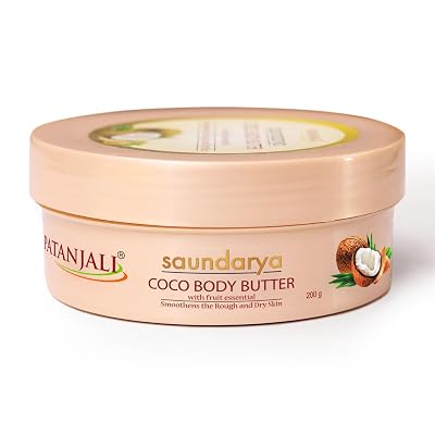 Patanjali Saundarya Coco Body Butter Cream 200g, Cocoa Butter Moisturizer with a Blend of Natural Oils for Deep Hydratio