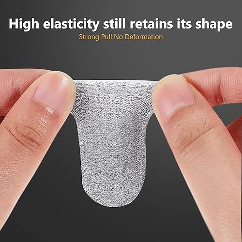 Miniatura 4 de 10 fundas para dedos para juegos móviles PUBG, fibra plateada de 0.012in, sensación suave, antisudor, ajuste extremadamente delgado para todos los