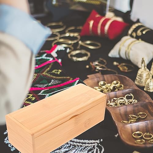 Miniatura 7 de Sewroro Cajas de recuerdo de madera con tapa, manualidades, organizador de joyas, caja organizadora de joyas de madera, cofre del tesoro, joyero,