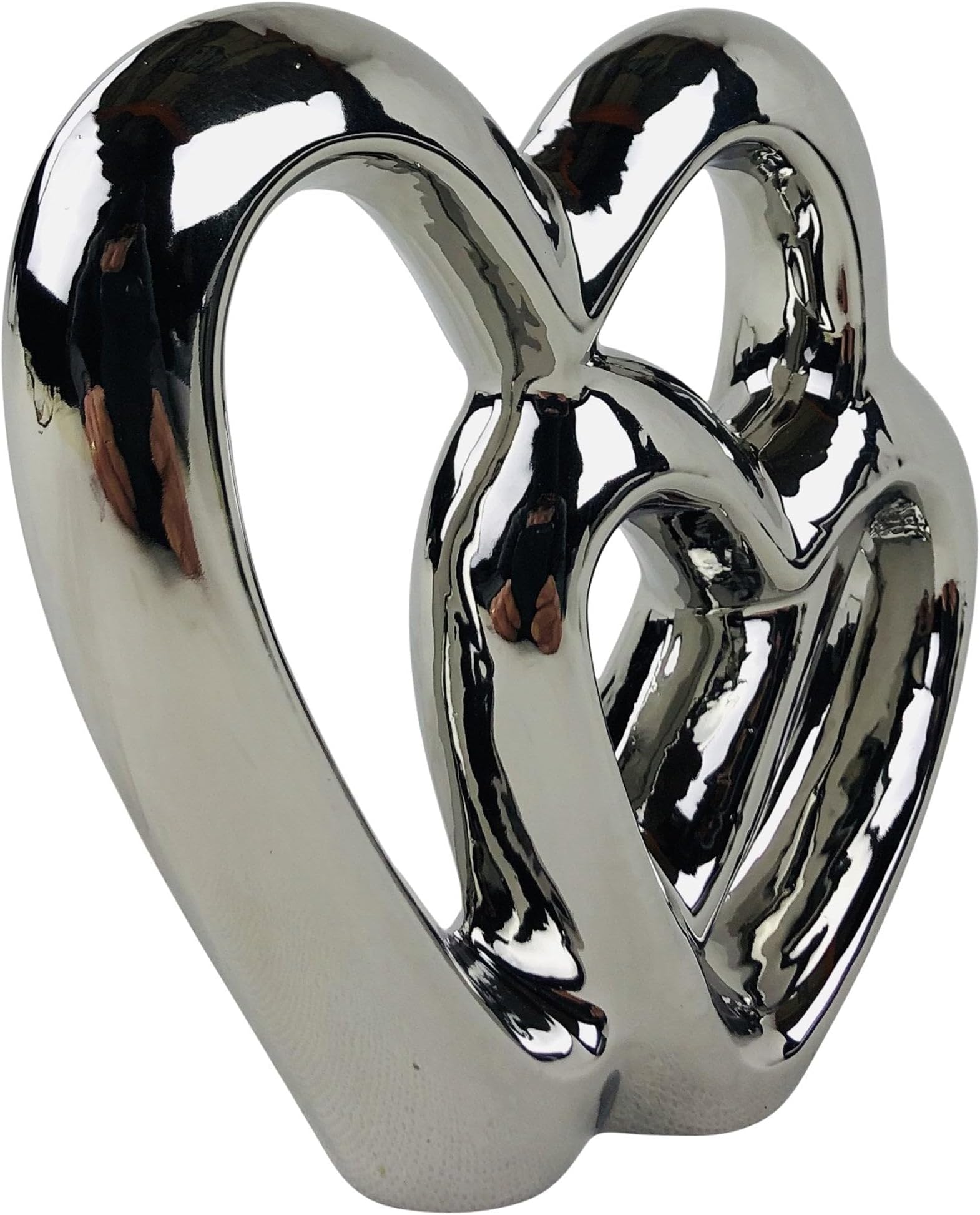 SIL Interiors Silver Double Heart Ornament