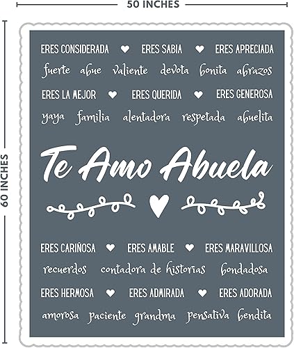 Miniatura 5 de FILO ESTILO Manta de Abuela, regalos de Abuelilta de nietosLos Nietos, regalos para Abuela Cumpleañoscumpleaños, 60x50 pulgadas (Sherpa, Gris)