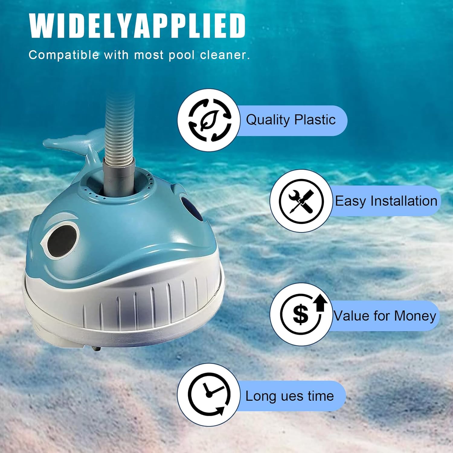 Wadoy AXV417WHP Pool Cleaner Kit Compatible with Hayward Navigator Pool Vac Ultra Pool Cleaners with AXV604WHP Front and Rear Bezels, AXV434WHP Flap, AXV414P Pod Shoes