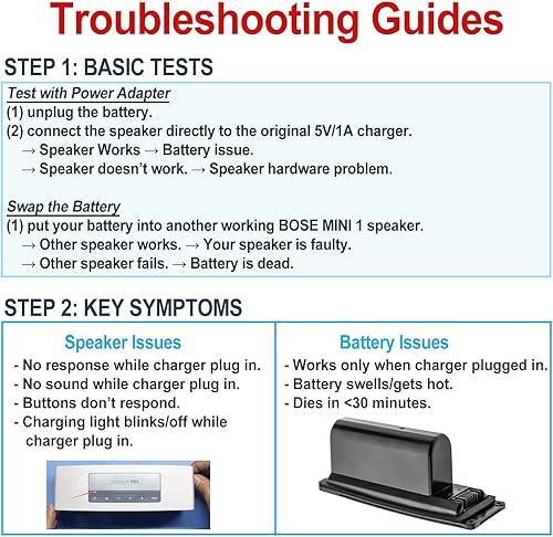 Miniatura 6 de 061384 061385 061386 Batería solo compatible con altavoces Bose Soundlink Mini 1 (no compatible con Mini2/Gen2】