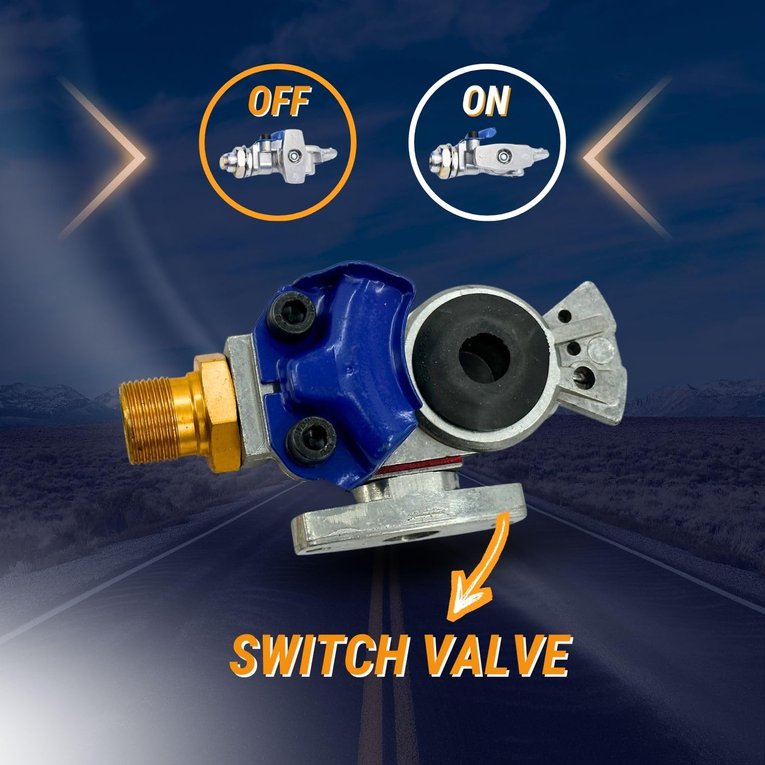 Amazon.com: TORQUE Service Gladhand Blue with Shut-Off Valve