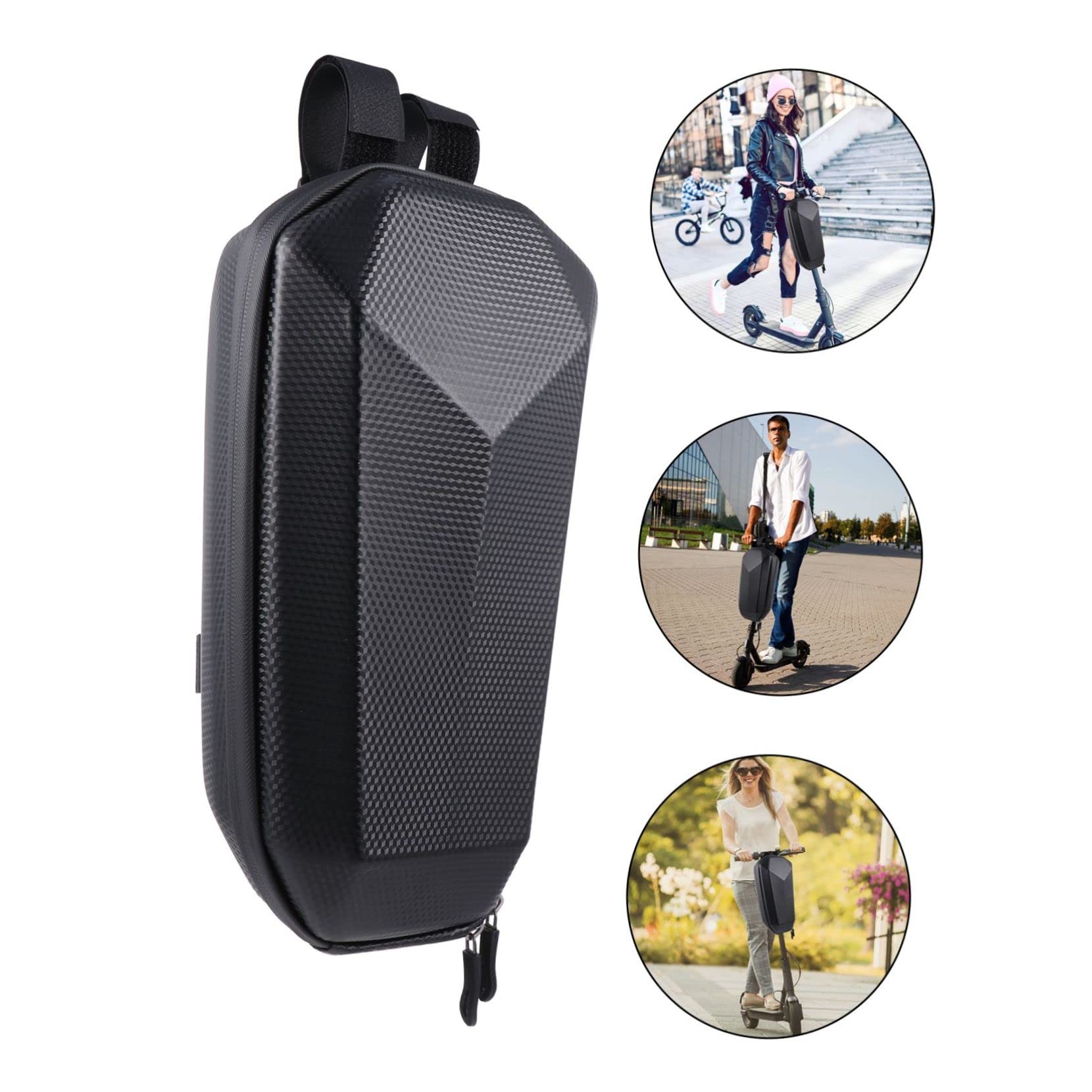 ibasenice Autotasche Aufbewahrungstasche für Elektroroller Scooter-Rucksack Lagerung handytasch pocksocket für Handy Fahrradlenkertasche wasserdichte Aufbewahrungstasche für Roller Eva Black