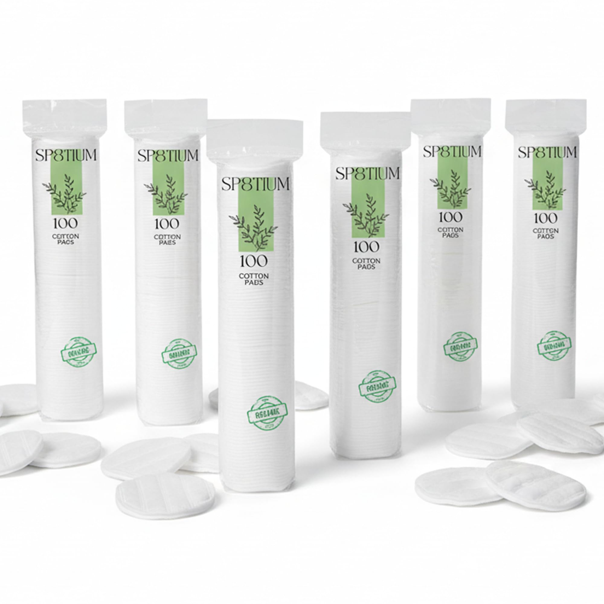 SP8TIUM Cotton Pads Cotton Wool Pads Non-Fleecing No Shed Makeup Remover (600 Pack)