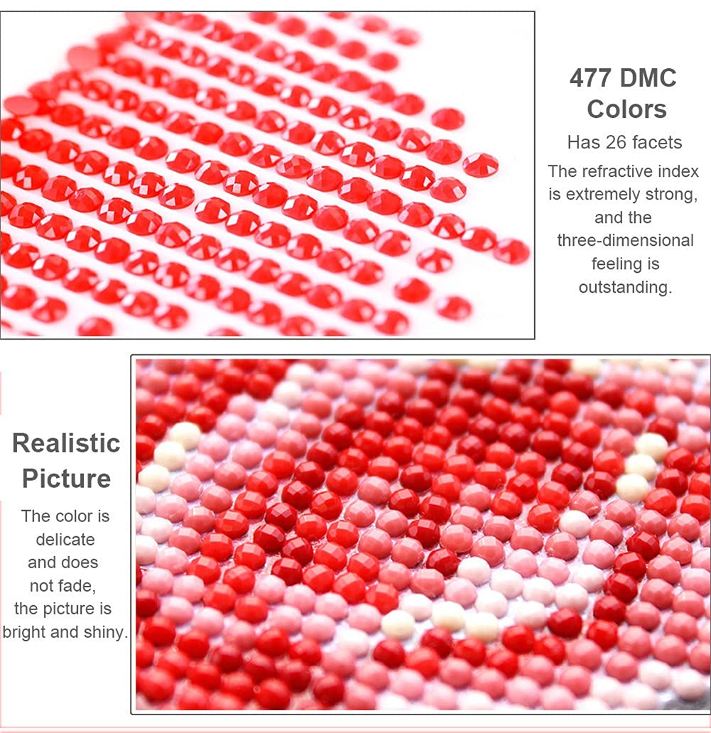 F-CANLAN Round Full Drill Diamond Painting Kit, 5D Rooster Pouring Coffee Paint With Diamonds Cute Cock Diamond Painting For Adult Children Diamond Dots Arts Crafts Set Room Decor (16X16 Inches