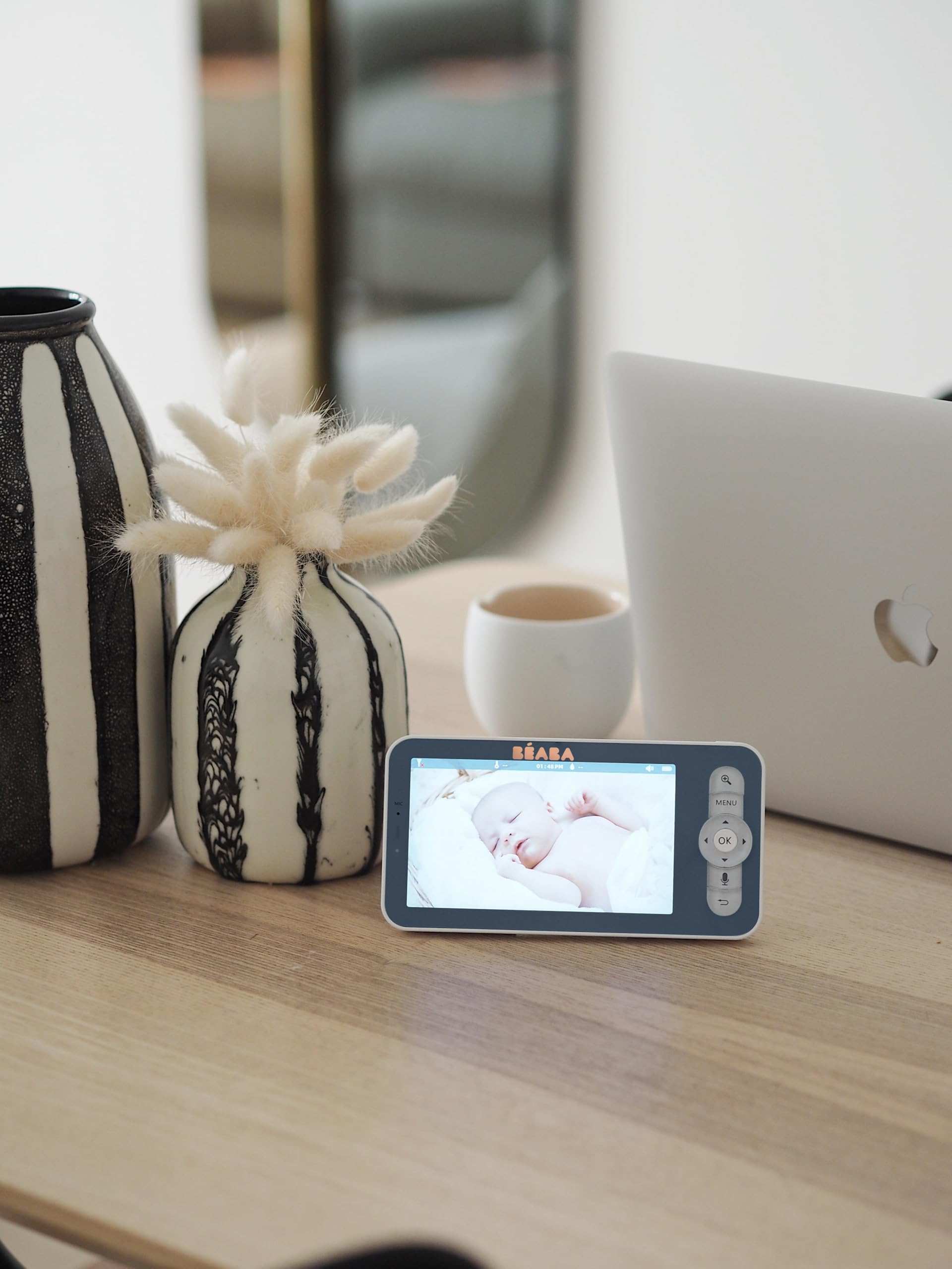 BÉABA, Baby Monitor, 2-in-1 Video Monitor/Dedicated Mobile App, HD