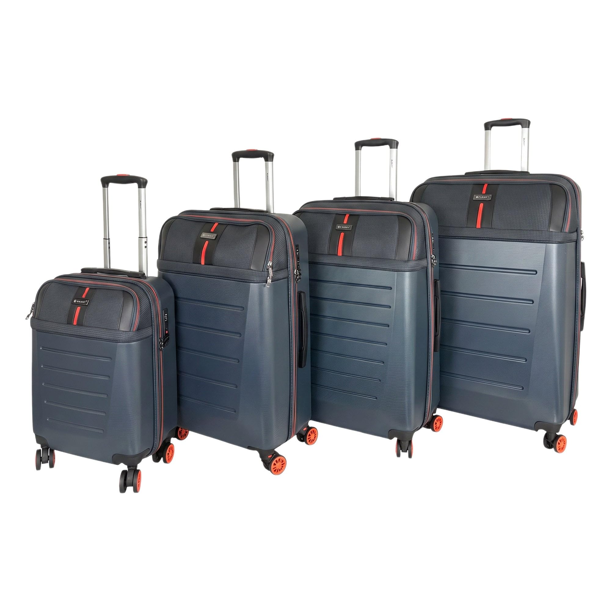 GRANT Highbred TSA007 Valise de voyage hybride à coque rigide et tissu tissé 50,8 cm, 66,1 cm, 71,1 cm, 8 roues à double rotation, bleu pétrole, Cabin 20 Inch, Valise à roulettes extensible hybride