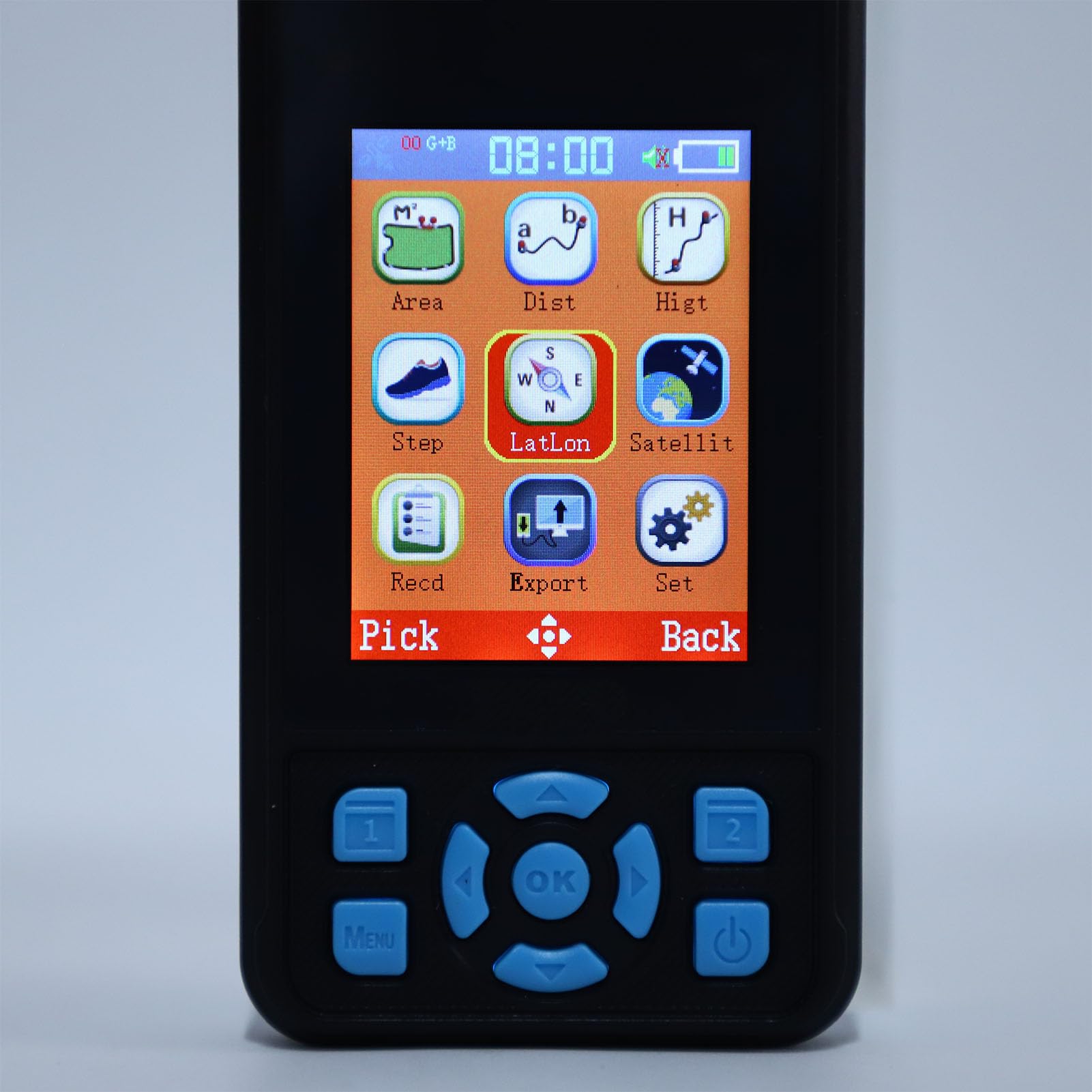 Compteur GPS Portatif, équipement D'arpentage Portable Multifonctionnel avec écran LCD de 2,4 Pouces et Batterie Haute capacité, pour la Mesure de Distance de Zone et