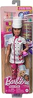 Vista 6 de Barbie Muñeca y accesorios, muñeca de chef pastelero profesional con sombrero y rebanada de pastel
