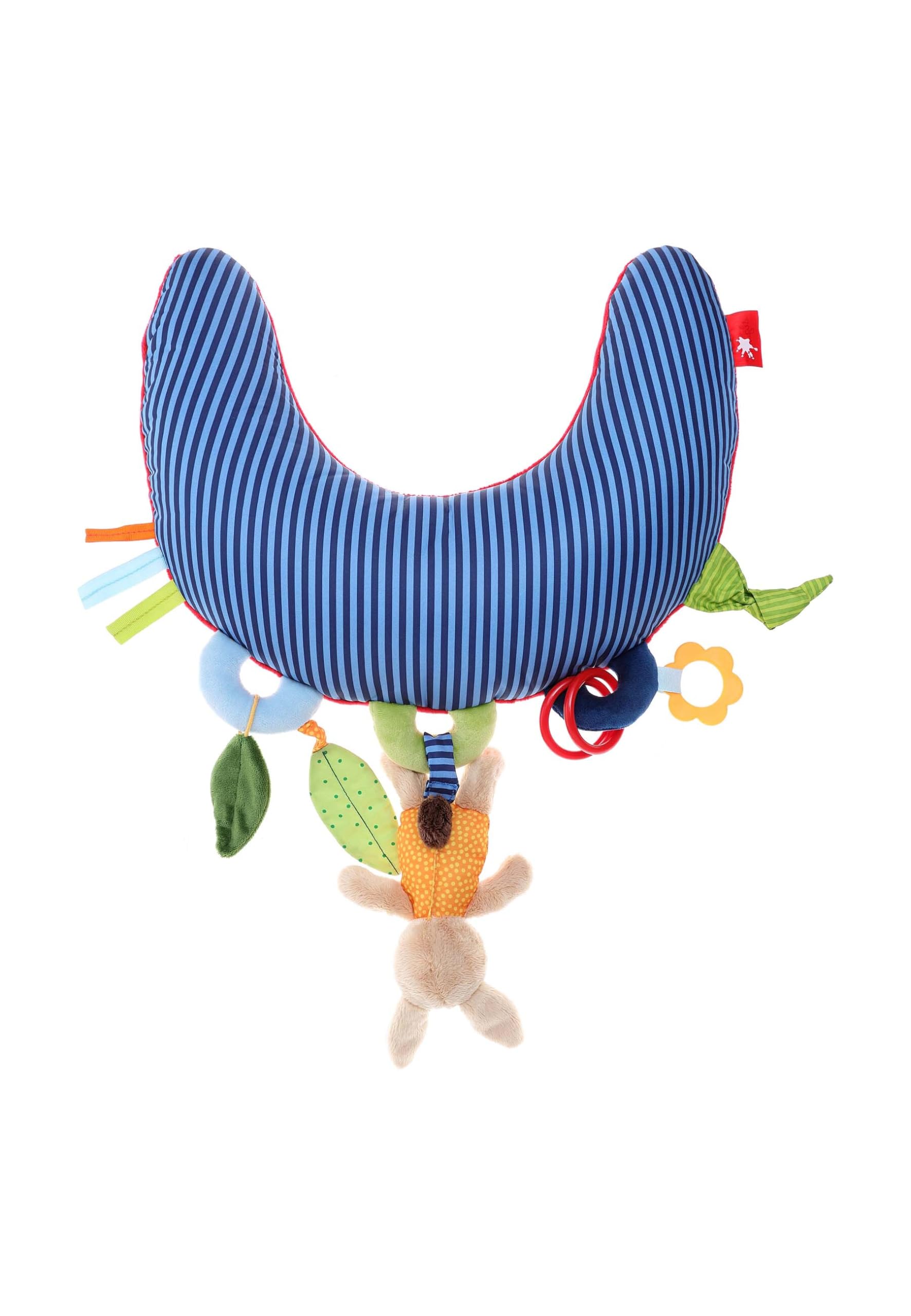 Sigikid Sigikid42153 - Cuscino da Gioco Activity PlayQ, 37 x 36 x 9 cm, Multicolore, 37 x 36 x 9 cm