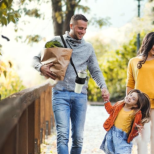 Miniatura 5 de Soporte para botella de agua con correa para Stanley, correa ajustable para llevar vaso de agua, bolsa con correa universal para botella de agua de