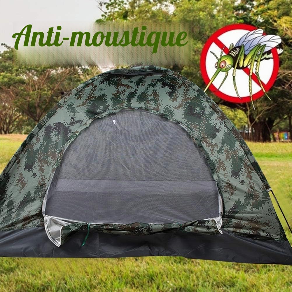 Tente de Camping, Tente de 3-4 Personnes Tentes Dôme Imperméable et Coupe Vent Portable pour Camping Extérieur Randonnée