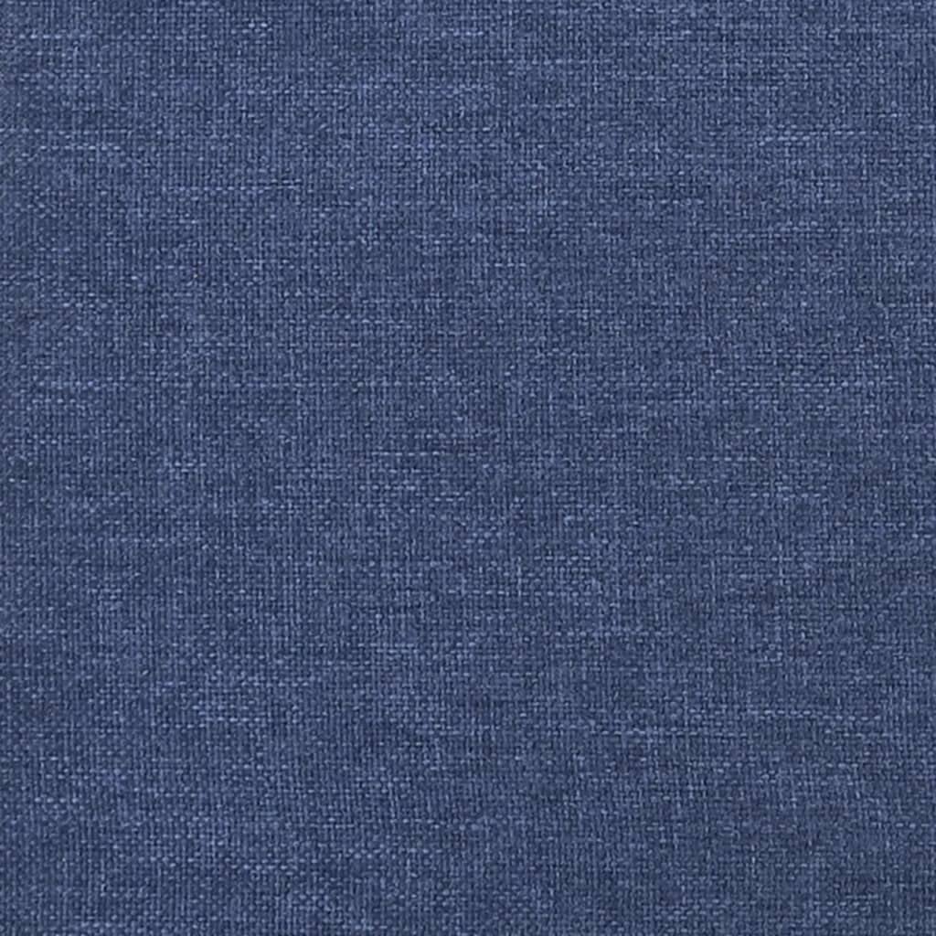 vidaXL Estructura de Cama con Somier, Somier Individual de Listones, Base de Cama Tapizada, Mueble para Dormitorio Hogar, Tela Azul 90x190 cm