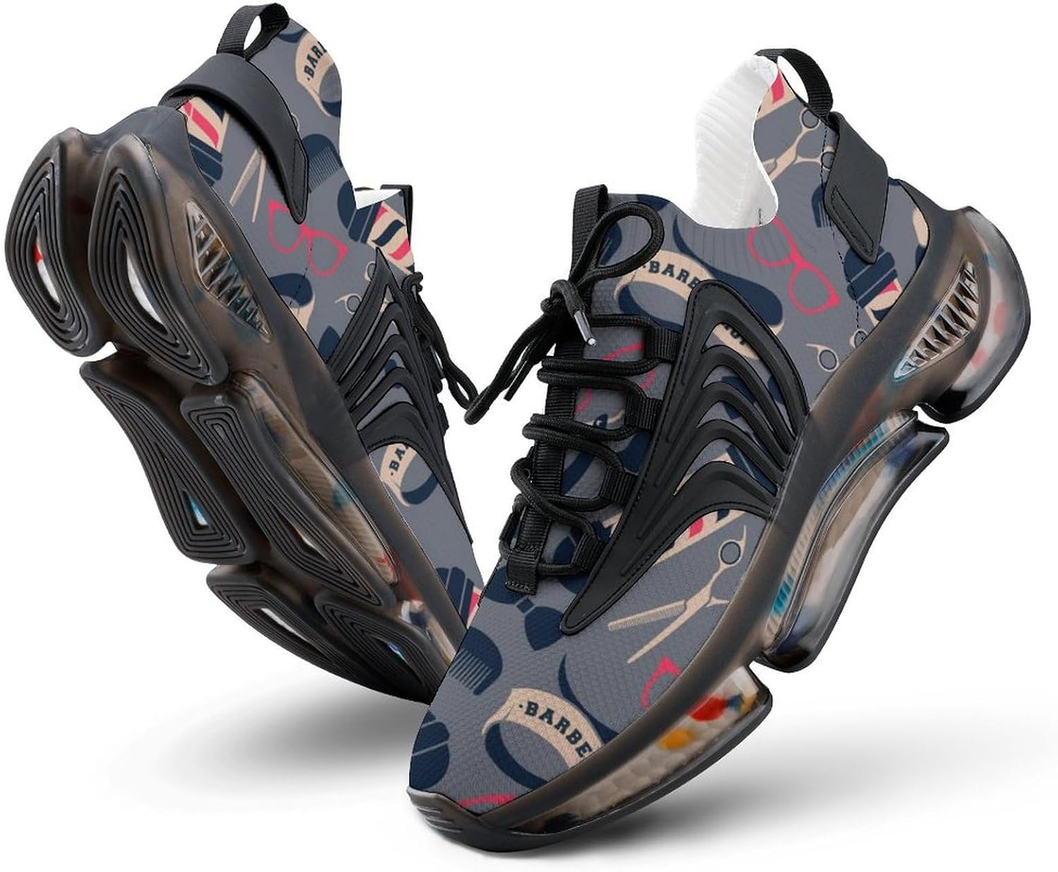 Barber Hair Stylist Pattern Lightweight Women's Sneakers Running Tennis Shoes Walking Sportswear Gym Travel for Men