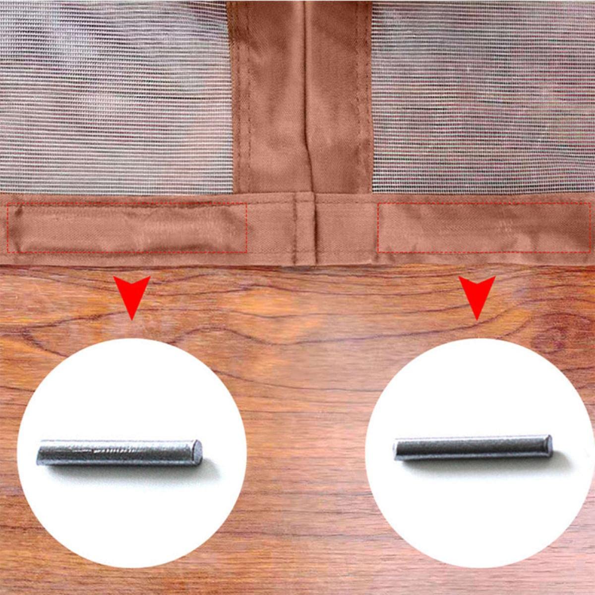 Großer Fenstervorhang, magnetisch, Anti-Moskito, magnetisch, Garage, Anti-Insekten-Türvorhang, stanzfrei, Vollnaht, weiß, B 310 cm x H 210 cm