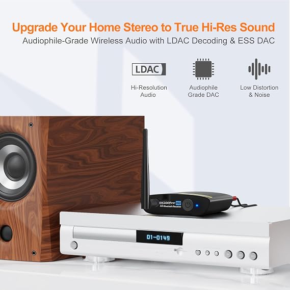 1Mii DS200Pro HiFi Bluetooth Receiver with LDAC, aptX HD, Audiophile DAC