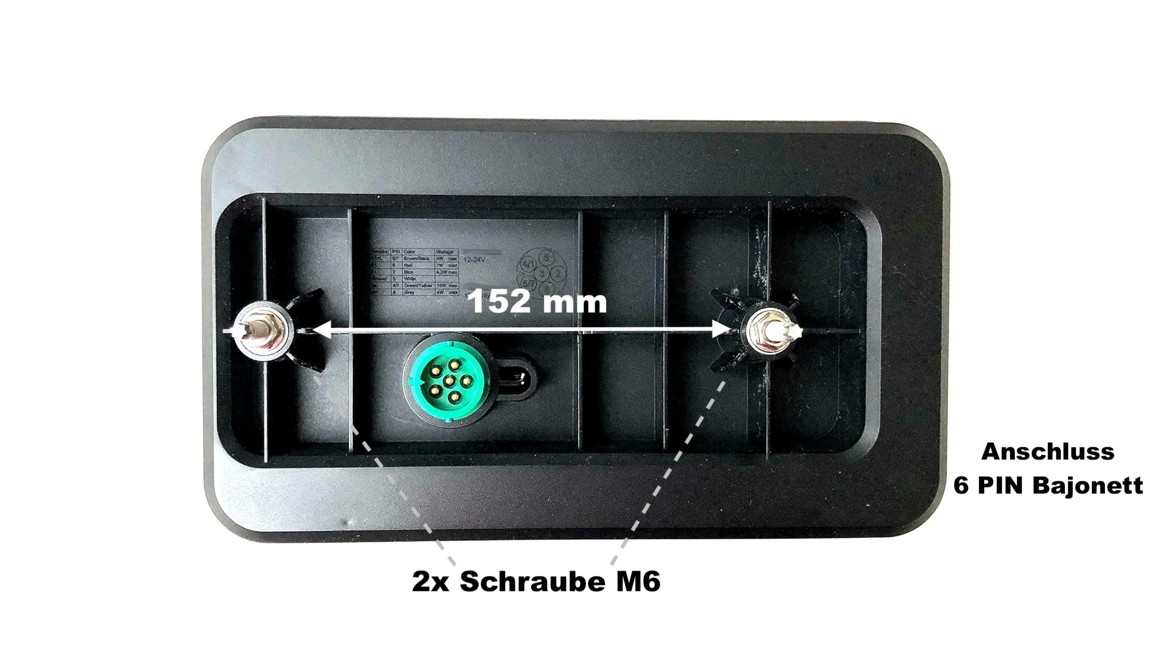 2x Luz trasera LED 7 funciones 12–36V, CANBUS, E9, IP68, cable 5m, remolque caravana camión