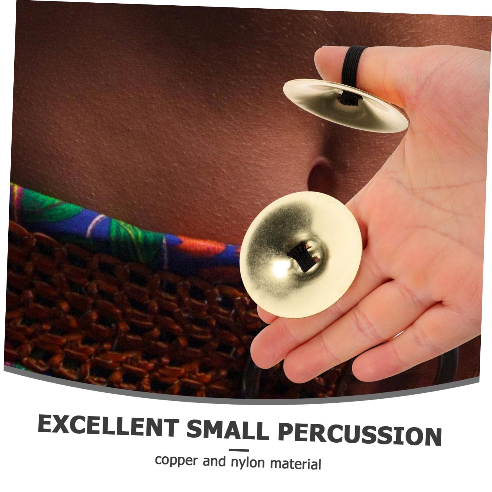 SECFOU 1par Platillos De Dedo Para Danza Instrumento Musical De Percusión Cimbales De Danza Del Vientre Diseño Floral